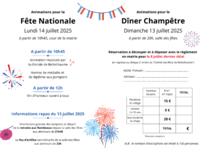 Fête communale @ Salle des fêtes